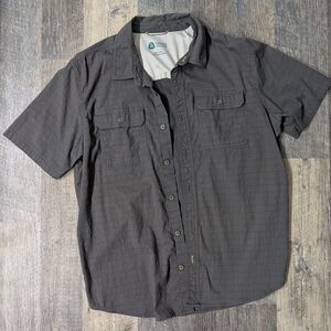 Sierra Designs Short Sleeve Button Up Shirt Large Gray
